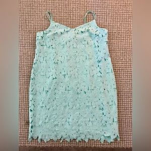 slim fit dress slacks Honey Aqua Sequin Mini Dress - US 0 main image 1